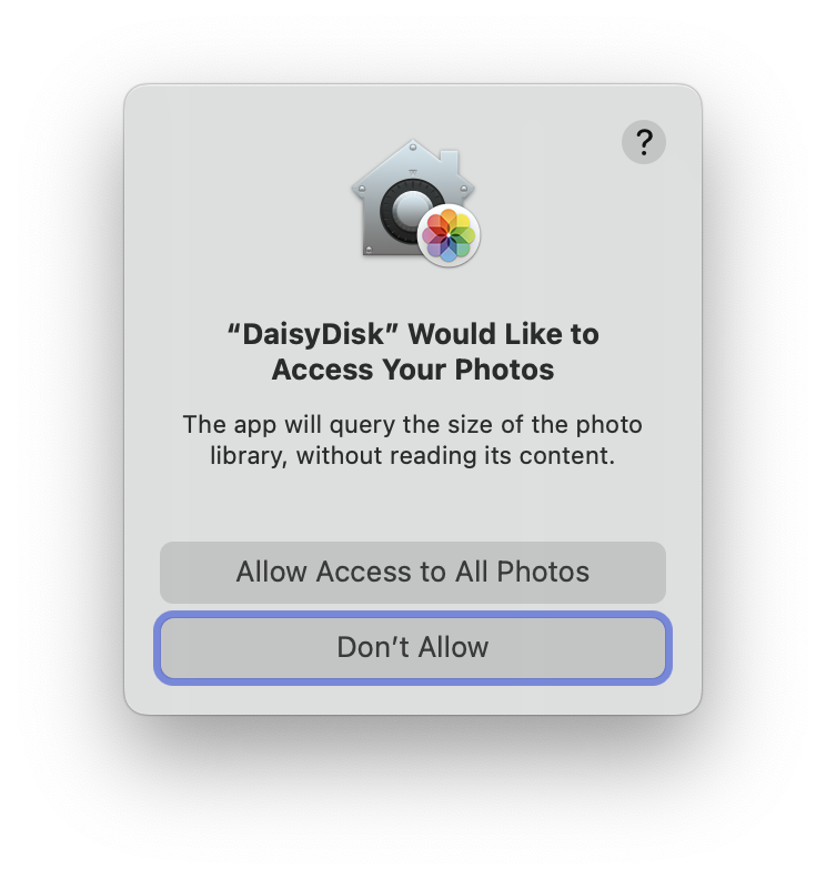 macOS 隐私数据访问提示