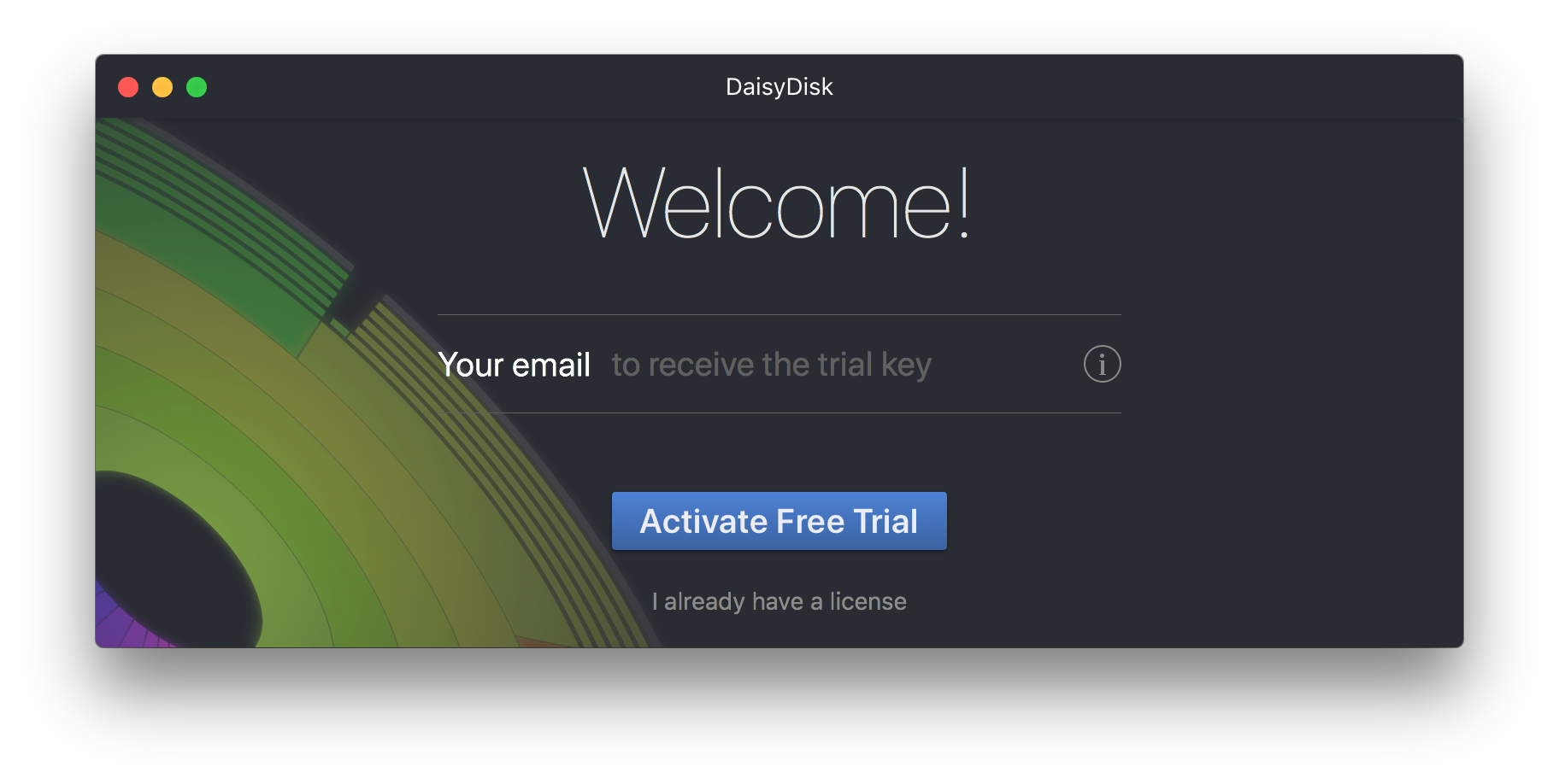 DaisyDisk 试用激活输入邮箱